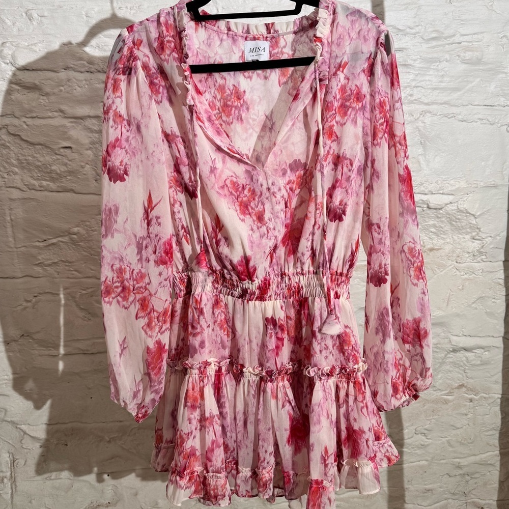 Misa Los Angeles Lorena Dress in Abstract Rose Flora - Picture 12 of 12